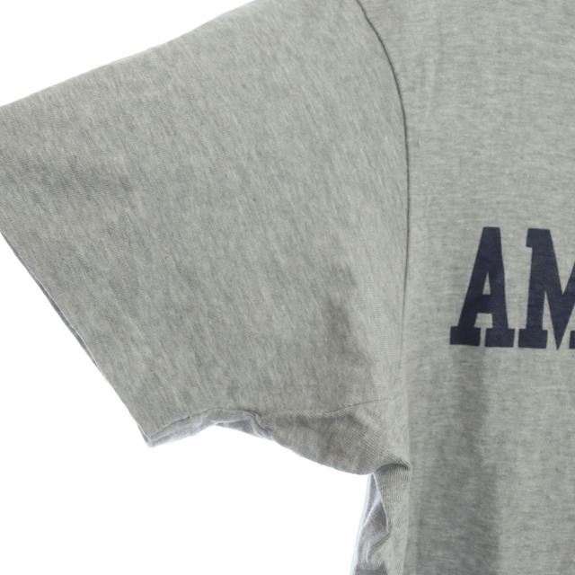 AMERICANA(アメリカーナ)のアメリカーナ ロゴ Tシャツ カットソー 半袖 プリント 杢グレー 紺 ネイビー レディースのトップス(Tシャツ(半袖/袖なし))の商品写真