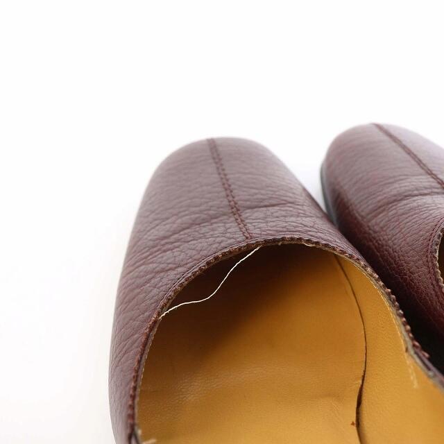 Bally(バリー)のバリー パンプス チャンキーヒール レザー 36 1/2 23.5cm ボルドー レディースの靴/シューズ(ハイヒール/パンプス)の商品写真