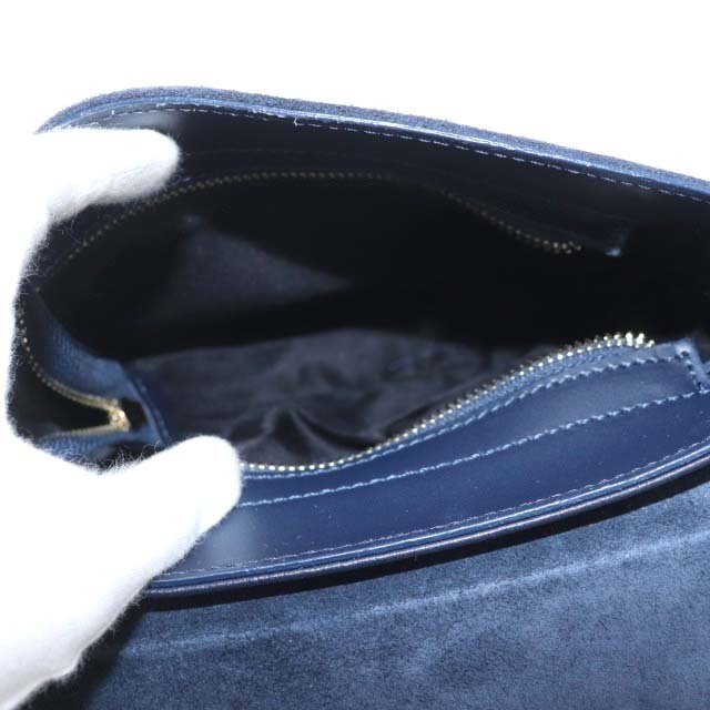 MARCO BIANCHINI(マルコビアンチーニ)のマルコビアンチーニ ショルダーバッグ 異素材 紺 ネイビー レディースのバッグ(ショルダーバッグ)の商品写真