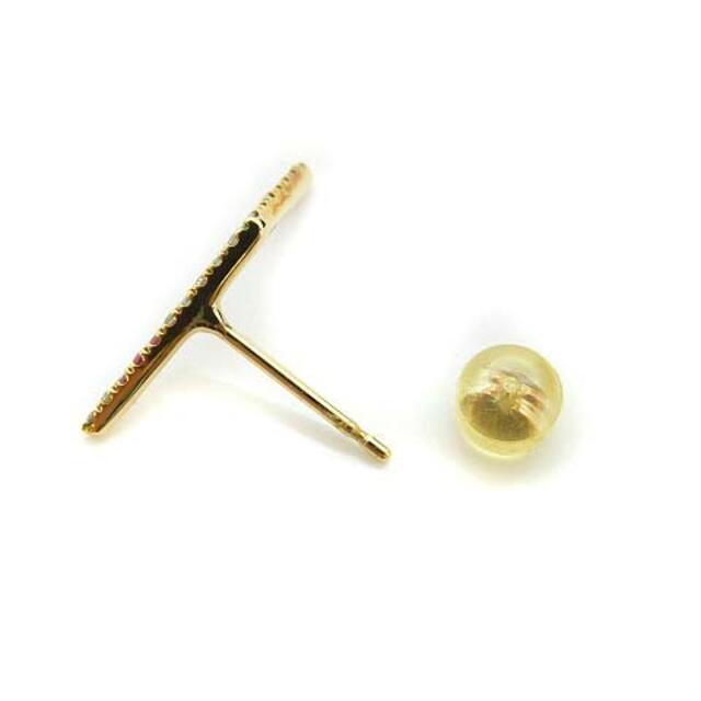 ヒロタカ C.Diaバーピアス ルビー ダイヤモンド K10 イエロー ヒロタカ C.Diaバーピアス ルビー ダイヤモンド K10 イエロー