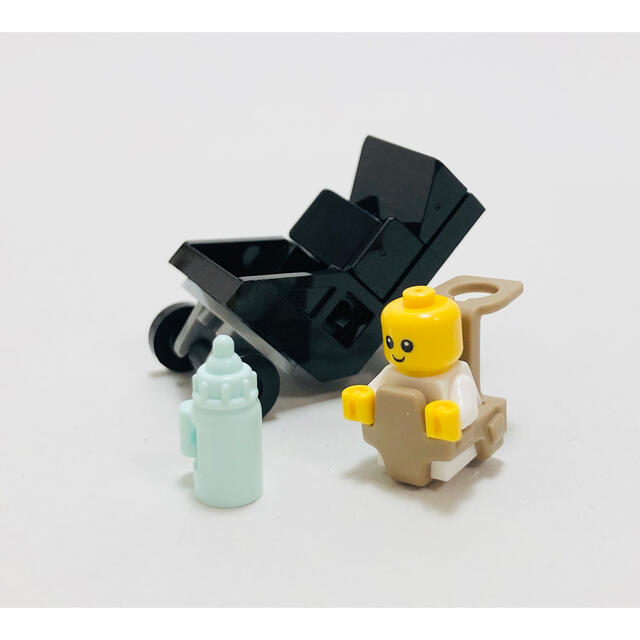 Lego(レゴ)の【新品未使用】レゴ　ベビーカー　赤ちゃん　哺乳瓶　抱っこ紐 キッズ/ベビー/マタニティのおもちゃ(知育玩具)の商品写真
