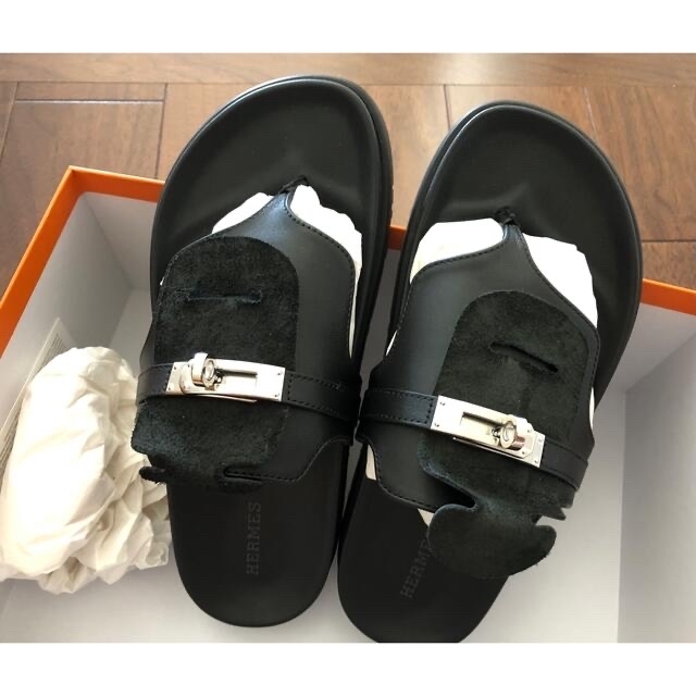 靴/シューズ HERMES エルメス アンピール サンダル 37.5 安心正規取扱