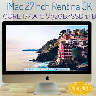 Mac (Apple) - iMac/27inch 5K/i7/32GB/SSD1TB/Office2021