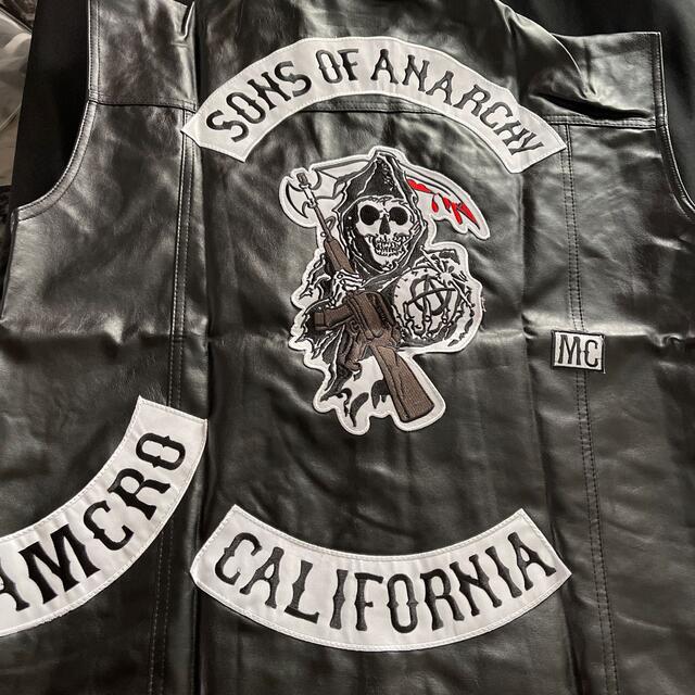 Sons of Anarchy 刺繍パッチ付き ベスト サンズ オブ アナーキー Sons of Anarchy 刺繍パッチ付き ベスト サンズ オブ アナーキー