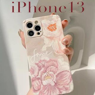 R65 iPhone13 レトロフラワー スマホケース(iPhoneケース)