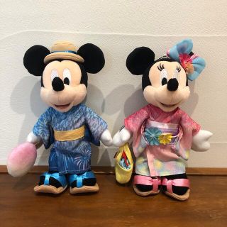 ミッキー ミニー ぬいぐるみセット 着物 浴衣