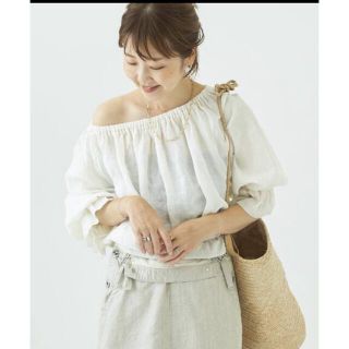 プラージュ(Plage)のPlage ヴィンテージオフショルダーブラウス　新品タグ付き(シャツ/ブラウス(長袖/七分))