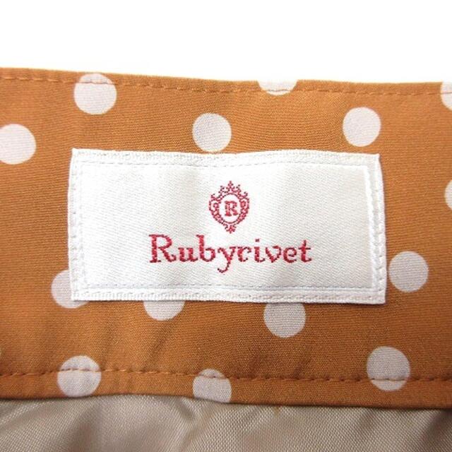 Rubyrivet(ルビーリベット)のルビーリベット フレアスカート ひざ丈 ドット 36 オレンジ レディースのスカート(ひざ丈スカート)の商品写真