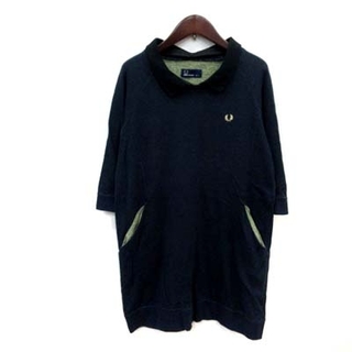 フレッドペリー(FRED PERRY)のフレッドペリー ミニワンピース 七分袖 S 紺 ネイビー /YI(ミニワンピース)