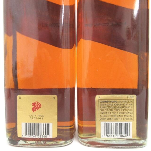 未開封★Johnny Walker【ジョニーウォーカー】 ブラックラベル 12年 黒キャップ 4本セット 1000/1125ml 箱なし