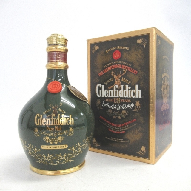 激安セール商品 古酒　グレンフィディック18年黒陶器エンシェントリザーブ ウイスキー