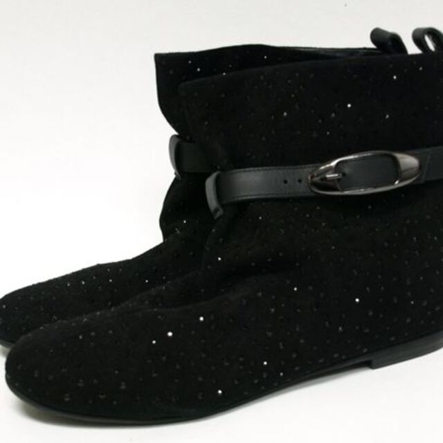 Giuseppe Zanotti Design(ジュゼッペザノッティデザイン)のジュゼッペザノッティ◇37サイズ　フラットソール・ショートブーツ　ブラック レディースの靴/シューズ(ブーティ)の商品写真