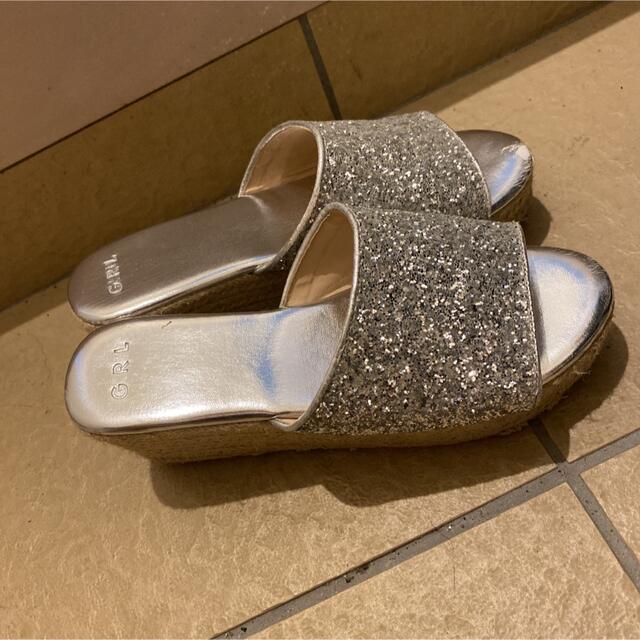 サンダル 厚底サンダル 夏 可愛い キラキラ レディースの靴/シューズ(サンダル)の商品写真