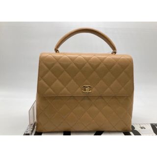 シャネル(CHANEL)のCHANEL シャネル　ベージュ　キャビア(ハンドバッグ)