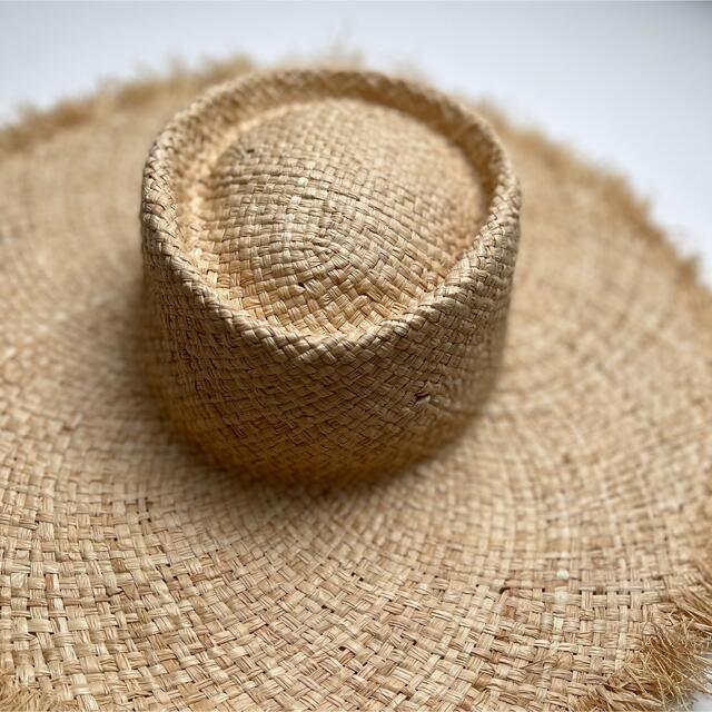 ラフィアハット 麦わら帽子 つば広ハット 夏用 ストローハット ワイドブリム レディースの帽子(麦わら帽子/ストローハット)の商品写真