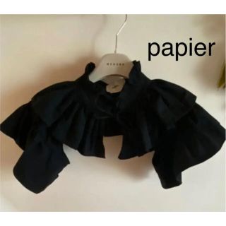 papier パピエ つけ襟 黒の通販 by アリス's shop｜ラクマ