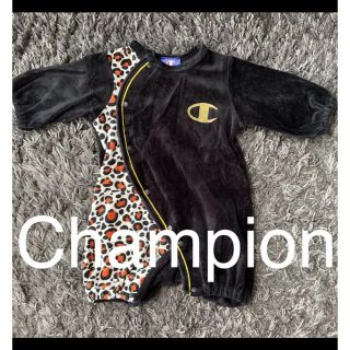 チャンピオン(Champion)のChampion チャンピオン ヒョウ柄 ロンパース 60 70(ロンパース)