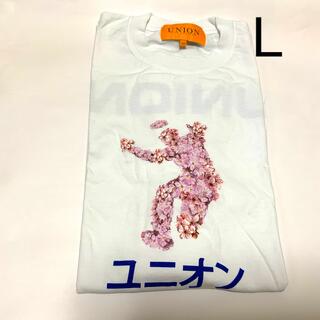 Union イラストロゴ カタカナ Tシャツ L 白(Tシャツ/カットソー(半袖/袖なし))