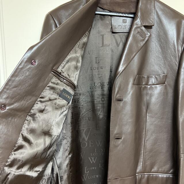 在庫格安 LOEWE LOEWE brown leather tailored jacketの通販 by ダイーイ's shop｜ロエベならラクマ 