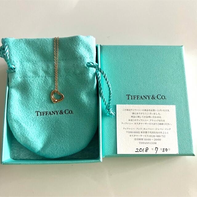 Tiffany & Co. - 販売証明書付き Tiffany オープンハート ゴールド