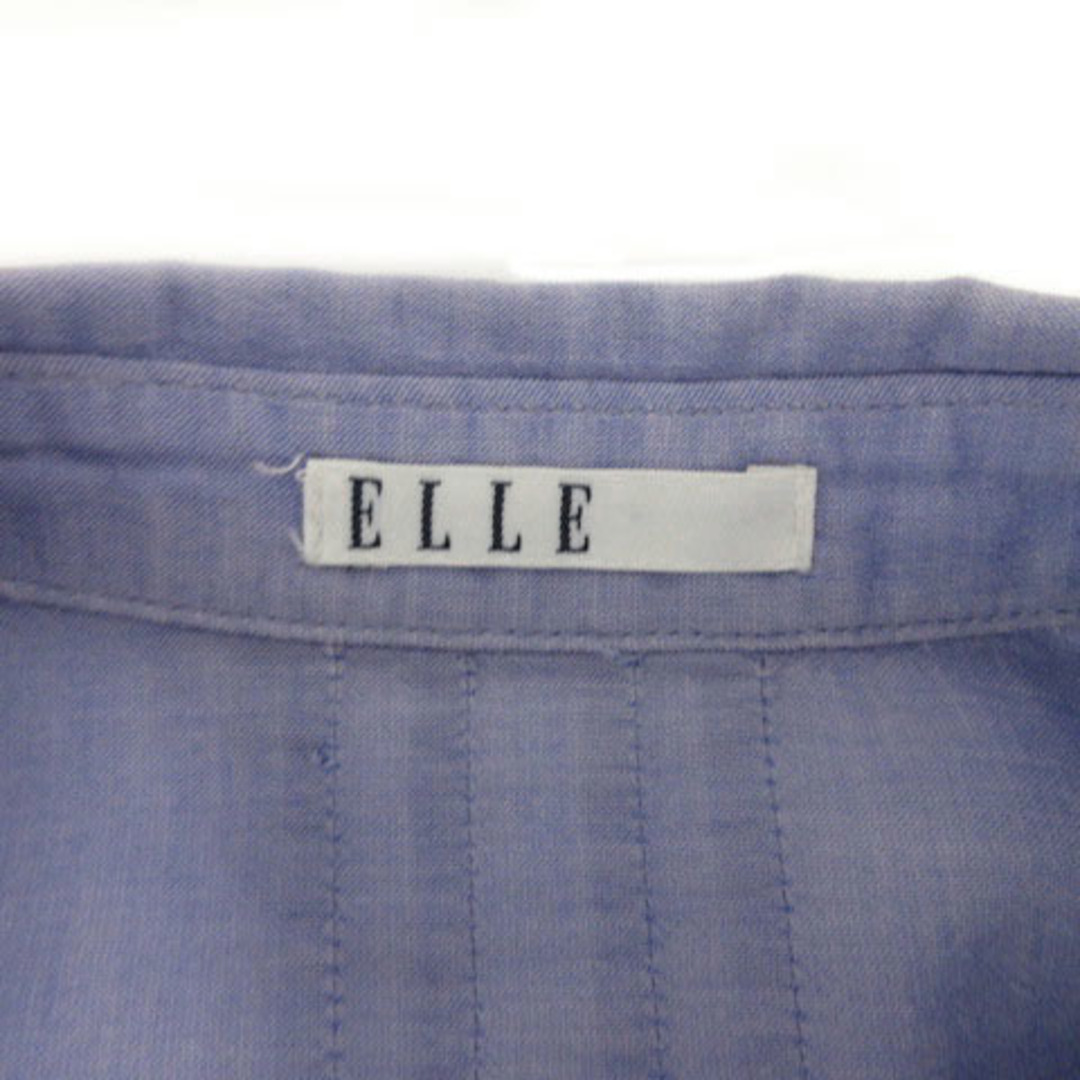 ブランド品専門の 袖ロールアップ チュニック丈 七分袖 シャツ ELLE エル - ELLE ブルー 40 青 その他 - covid19