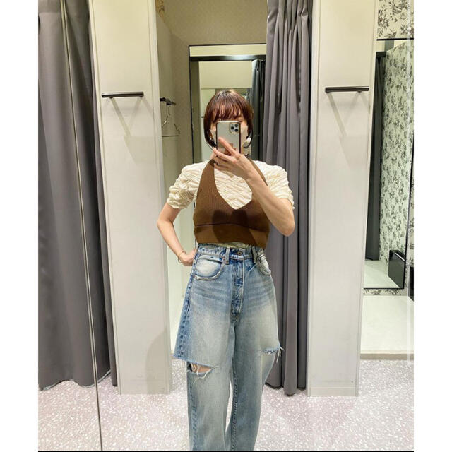 MOUSSY THIGH SLIT LOOSE STRAIGHT