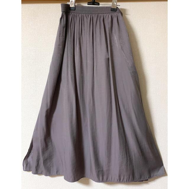 UNIQLO(ユニクロ)のシャイニーギャザーロングスカート  レディースのスカート(ロングスカート)の商品写真