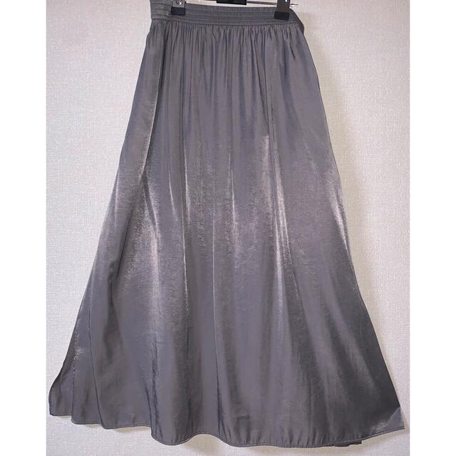 UNIQLO(ユニクロ)のシャイニーギャザーロングスカート  レディースのスカート(ロングスカート)の商品写真