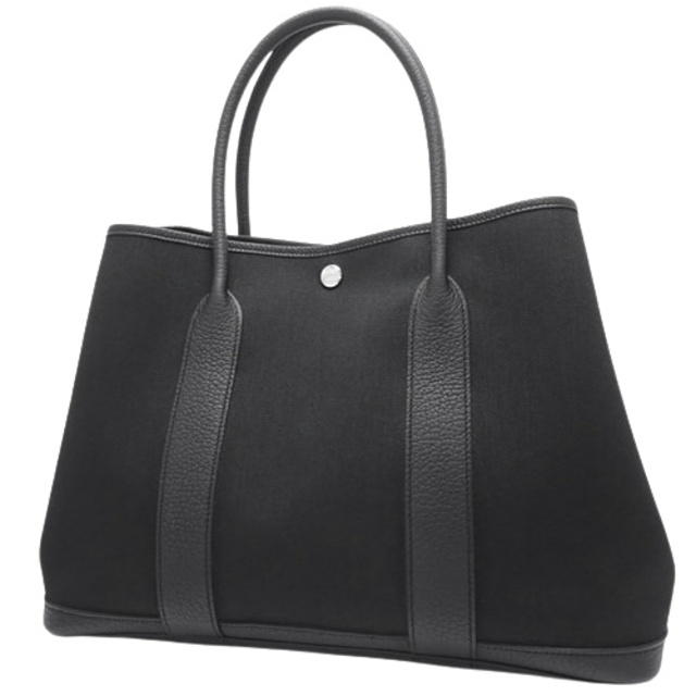 ワンピなど最旬ア! Hermes 40802028865 ブラック黒 パラジウム金具 ネゴンダ トワルミリタリー ガーデンパーティPM エルメストートバッグ - トートバッグ