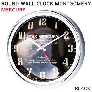 マーキュリー ウォールクロック モンゴメリ (52359) ブラック 壁掛け時計(掛時計/柱時計)