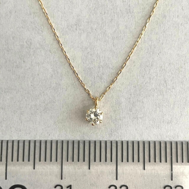 『正規品』18金(K18)/天然ダイヤモンド/0,10ct/一粒ネックレス