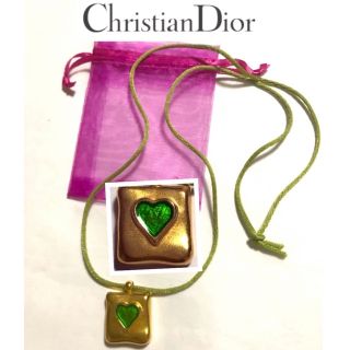 ディオール(Christian Dior) ネックレス(グリーン・カーキ/緑色系)の