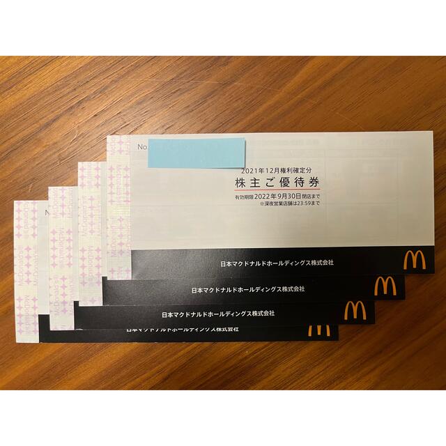 マクドナルド 株主優待券 4冊(24シート) チケットの優待券/割引券(レストラン/食事券)の商品写真