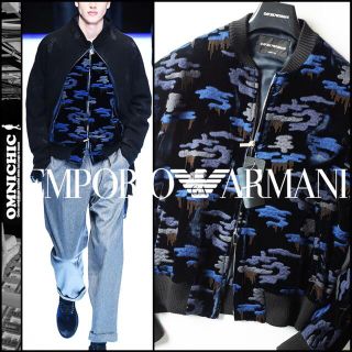 エンポリオアルマーニ(Emporio Armani)の新品28万EMPORIO ARMANI総刺繍ジャケット48エンポリオアルマーニ(ブルゾン)