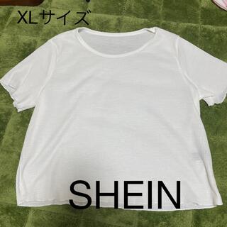 SHEIN Tシャツ　半袖　透け感　XLサイズ(Tシャツ(半袖/袖なし))