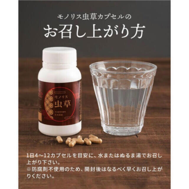 【免疫力UP‼︎】モノリス虫草 (冬虫夏草) サプリメント 食品/飲料/酒の健康食品(その他)の商品写真