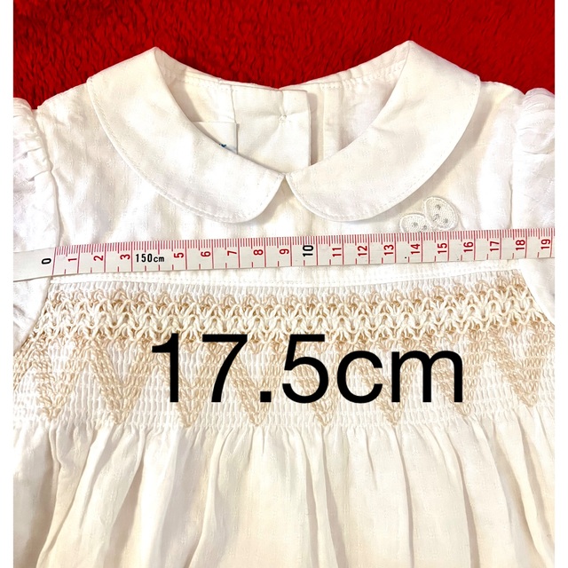 familiar(ファミリア)のファミリア ホワイト ワンピース 80 キッズ/ベビー/マタニティのベビー服(~85cm)(ワンピース)の商品写真