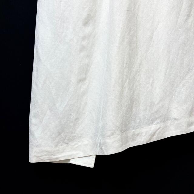 Y's 19SS リネンレーヨン ポケットデザイン ノースリーブジャケット 白