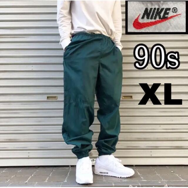 美品 90s ナイキ XL ナイロンパンツ Kanye West グリーン 緑 - その他