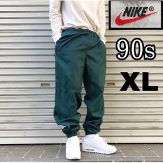ナイキ(NIKE)の美品 90s ナイキ XL ナイロンパンツ Kanye West グリーン 緑(その他)