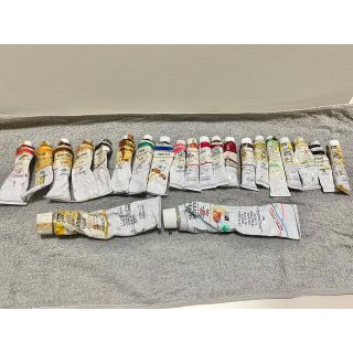 油絵具セット　22点　油絵の具　油彩　絵の具　大中小　20〜110ml(絵の具/ポスターカラー)