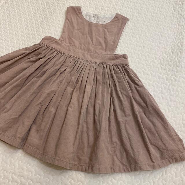 フレンチコーデュロイ エプロンワンピース キッズ/ベビー/マタニティのキッズ服女の子用(90cm~)(ワンピース)の商品写真