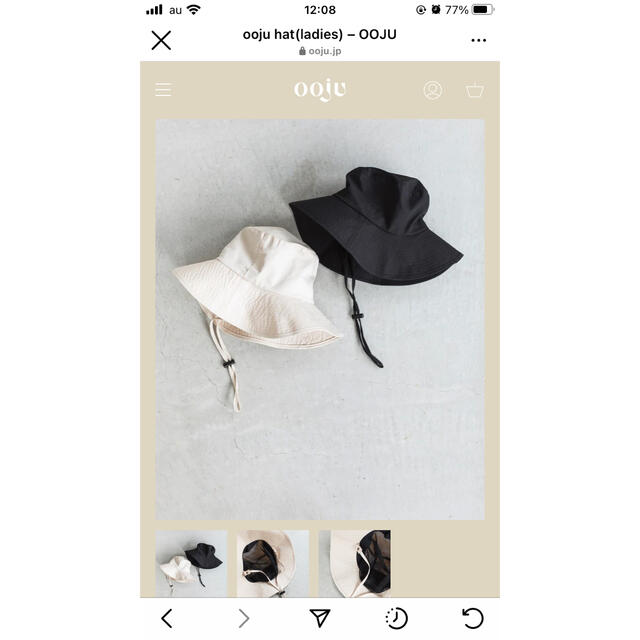 ooju hat(ladies) BLACK レディースの帽子(ハット)の商品写真