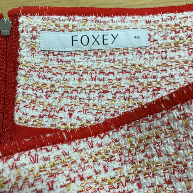 FOXEY - 【美品】FOXEY♡サマーツイードワンピース・レッド40の通販 by ...