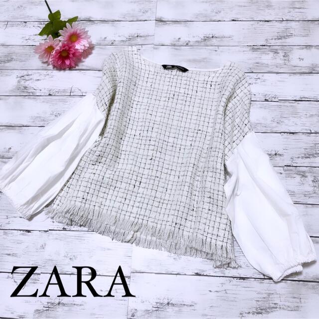 【美品】ZARA トップス　長袖　ウール混　羊毛