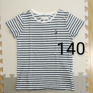 トミーヒルフィガー(TOMMY HILFIGER)のトミーヒルフィガー　キッズ　140　男の子　女の子　半袖　Tシャツ　ボーダー柄(Tシャツ/カットソー)