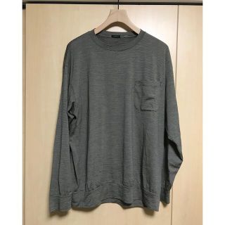 コモリ(COMOLI)の【専用】comoli 22ss ウール天竺長袖クルー border 3(Tシャツ/カットソー(七分/長袖))