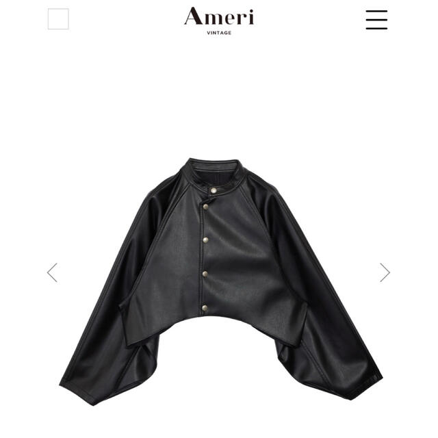 Ameri VINTAGE(アメリヴィンテージ)の【Ameri VINTAGE】SHORT FAKE LEATHER JACKET レディースのトップス(シャツ/ブラウス(長袖/七分))の商品写真