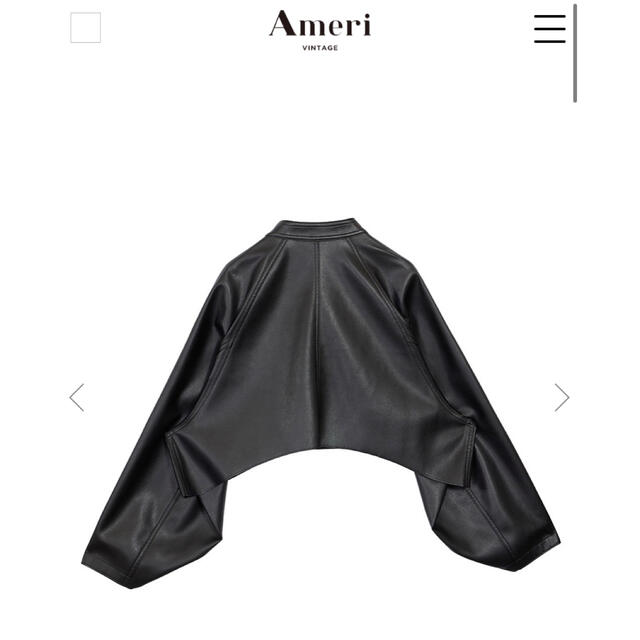 Ameri VINTAGE(アメリヴィンテージ)の【Ameri VINTAGE】SHORT FAKE LEATHER JACKET レディースのトップス(シャツ/ブラウス(長袖/七分))の商品写真