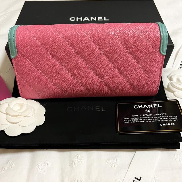 CHANEL(シャネル)の【Ran様専用】CHANEL シャネル 長財布 フィリグリー ピンク ブルー レディースのファッション小物(財布)の商品写真